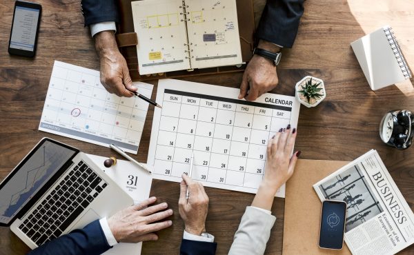 Group of business people having a meeting